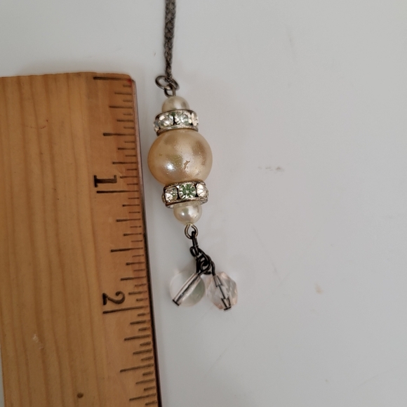 Faux Pearl Rhinestone Necklace - Picture 15 of 15